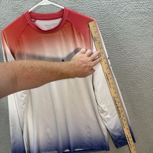 Huk Shirt Adult Small Multicolor Ombre Performance Stretch UPF Fishing Mens - Picture 5 of 10